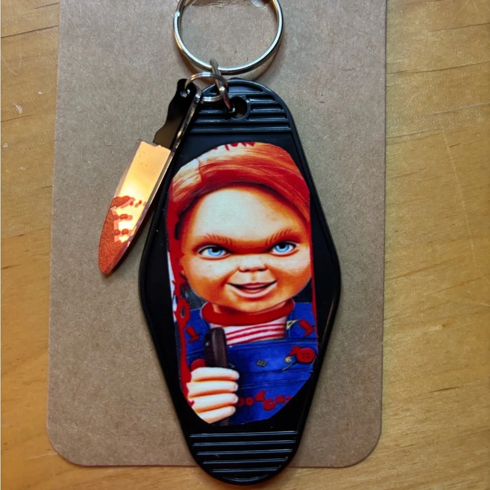 Horror Fandom Vibes Handcrafted Motel Keychain’s: Pick 1 - Picture 2 of 2